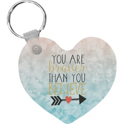 Inspirational Quotes Heart Plastic Keychain