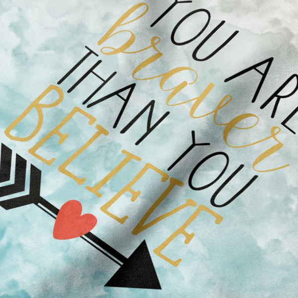 Inspirational Quotes Hooded Baby Towel- Detail Close Up