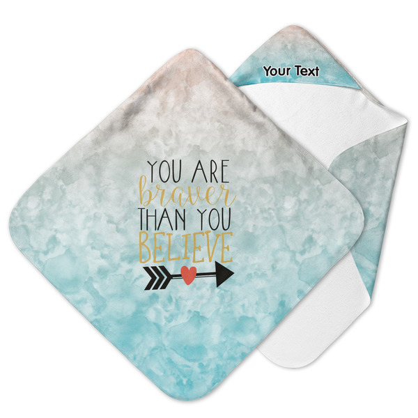 Custom Inspirational Quotes Hooded Baby Towel