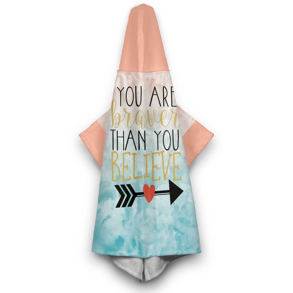 Inspirational Quotes Hooded Towel - Hanging