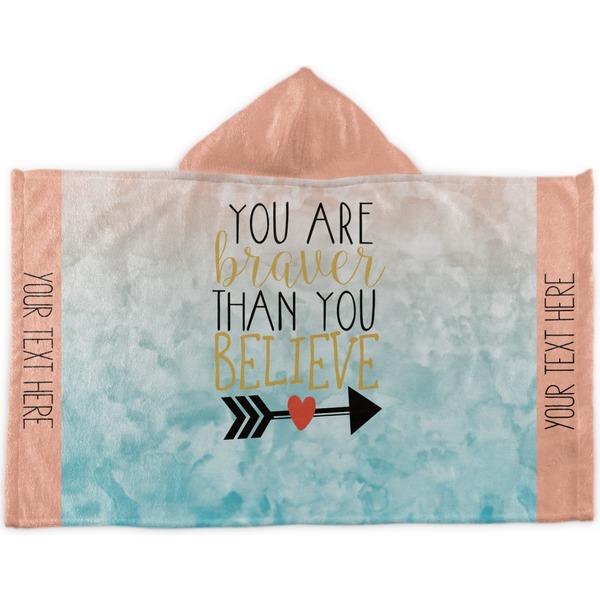 Custom Inspirational Quotes Kids Hooded Towel