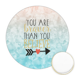 Inspirational Quotes Printed Cookie Topper - Round