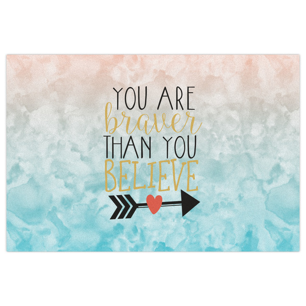 Inspirational Quotes Indoor / Outdoor Rug - 4'x6' - Front Flat