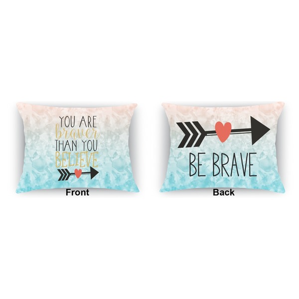 Inspirational Quotes Indoor Rectangular Burlap Pillow (Front and Back)