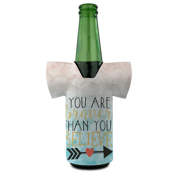 Inspirational Quotes Jersey Bottle Cooler - Set of 4 - FRONT (on bottle)