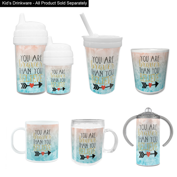 Inspirational Quotes Kid's Drinkware - Customized & Personalized