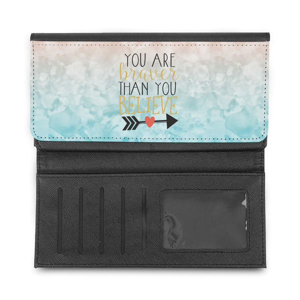 Inspirational Quotes Ladies Wallet - Half Way Open