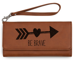 Inspirational Quotes Ladies Leatherette Wallet - Laser Engraved
