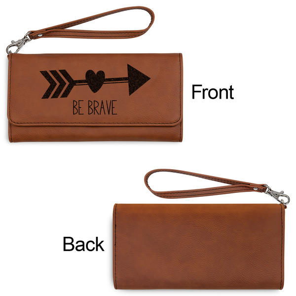 Inspirational Quotes Ladies Wallets - Faux Leather - Rawhide - Front & Back View