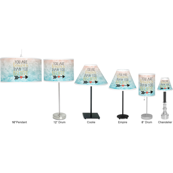 Inspirational Quotes Lamp Full View Size Comparison