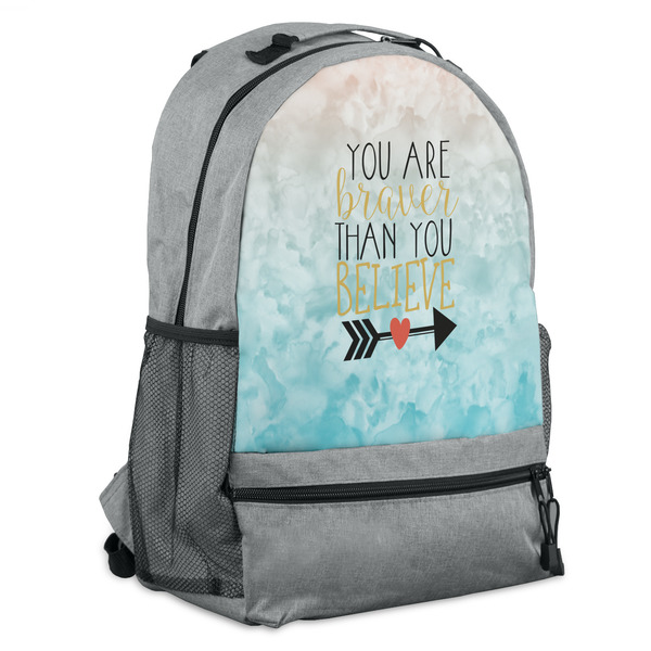 Custom Inspirational Quotes Backpack - Grey