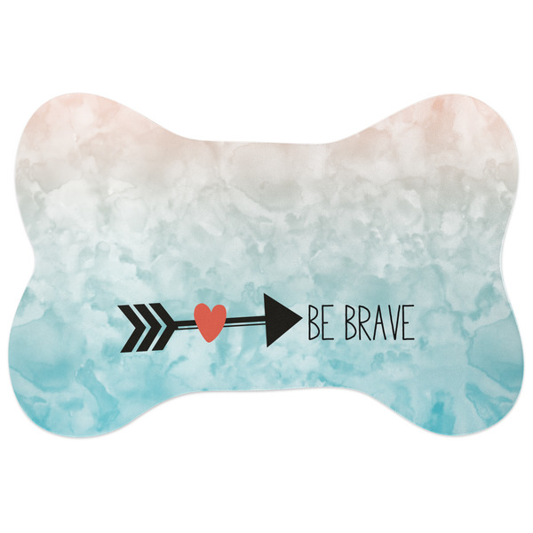Custom Inspirational Quotes Bone Shaped Dog Food Mat