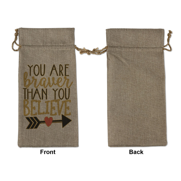 Inspirational Quotes Large Burlap Gift Bags - Front Approval