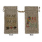 Inspirational Quotes Large Burlap Gift Bags - Front & Back
