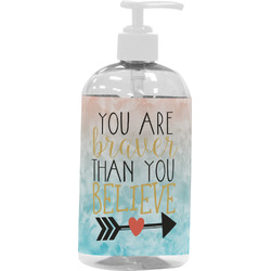 Inspirational Quotes Plastic Soap / Lotion Dispenser (16 oz - Large - White)