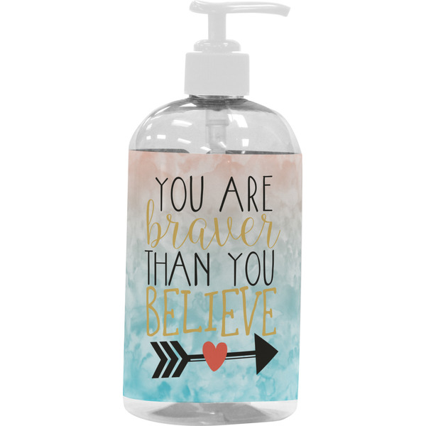 Custom Inspirational Quotes Plastic Soap / Lotion Dispenser (16 oz - Large - White)