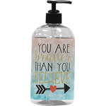 Inspirational Quotes Plastic Soap / Lotion Dispenser (16 oz - Large - Black)