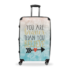 Inspirational Quotes Suitcase - 28" Large - Checked