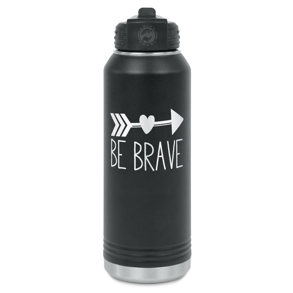 Custom Inspirational Quotes Water Bottle - Laser Engraved - Front