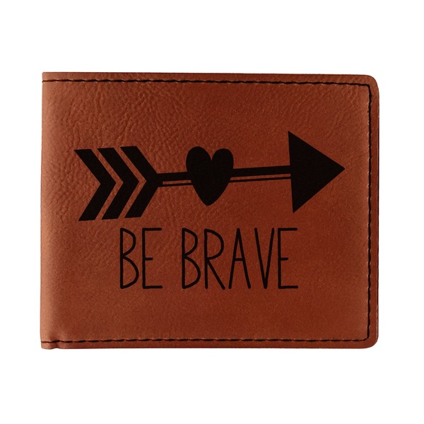 Custom Inspirational Quotes Leatherette Bifold Wallet - Single Sided