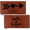 Inspirational Quotes Leather Checkbook Holder Front and Back