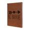 Inspirational Quotes Leather Sketchbook - Small - Single Sided - Angled View