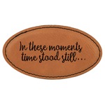 Inspirational Quotes Leatherette Oval Name Badge with Magnet