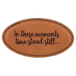 Inspirational Quotes Leatherette Oval Name Badge with Magnet