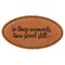 Inspirational Quotes Leatherette Oval Name Badge with Magnet
