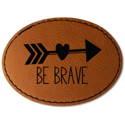 Inspirational Quotes Faux Leather Iron On Patch - Oval