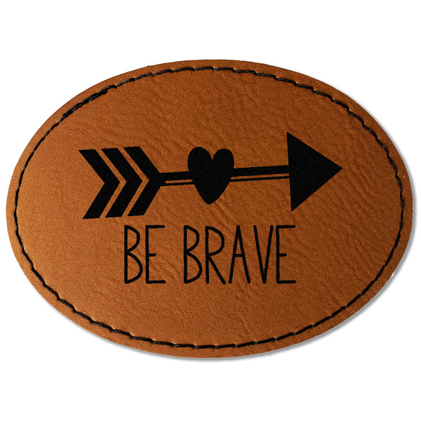 Custom Inspirational Quotes Faux Leather Iron On Patch - Oval