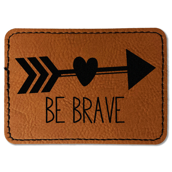 Custom Inspirational Quotes Faux Leather Iron On Patch - Rectangle