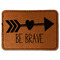 Inspirational Quotes Faux Leather Iron On Patch - Rectangle