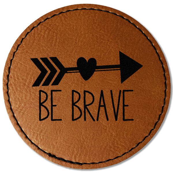 Custom Inspirational Quotes Faux Leather Iron On Patch - Round