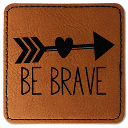 Inspirational Quotes Faux Leather Iron On Patch - Square