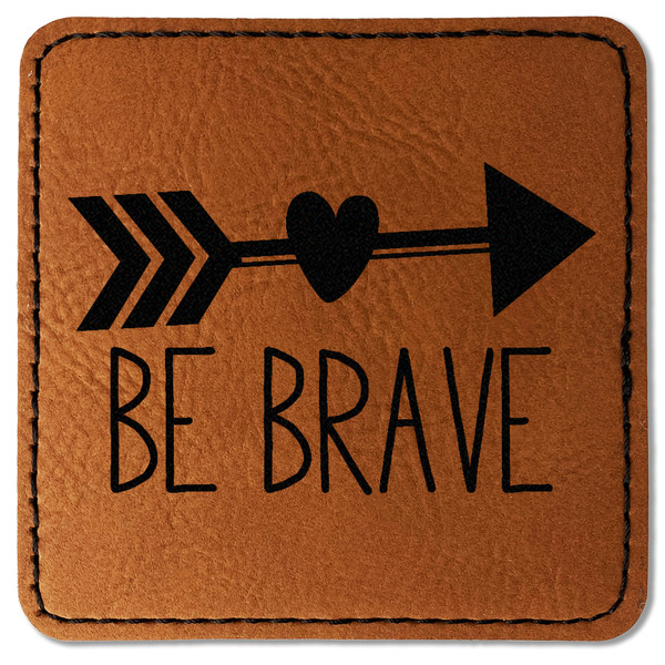 Custom Inspirational Quotes Faux Leather Iron On Patch - Square
