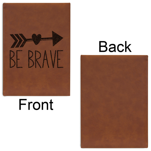 Inspirational Quotes Leatherette Sketchbooks - Large - Single Sided - Front & Back View