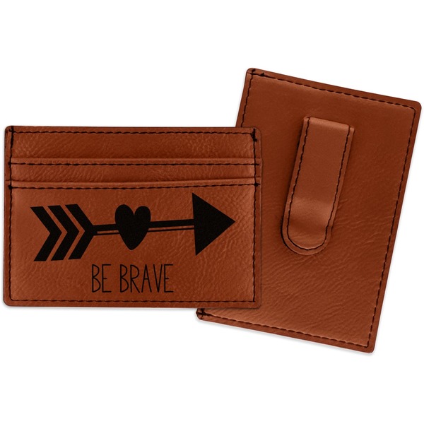 Custom Inspirational Quotes Leatherette Wallet with Money Clip