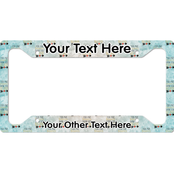 Custom Inspirational Quotes License Plate Frame