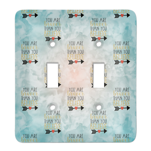 Custom Inspirational Quotes Light Switch Cover (2 Toggle Plate)