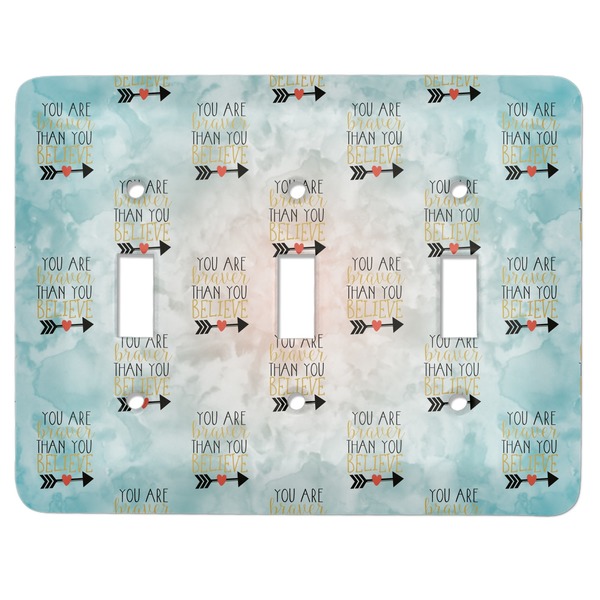 Custom Inspirational Quotes Light Switch Cover (3 Toggle Plate)