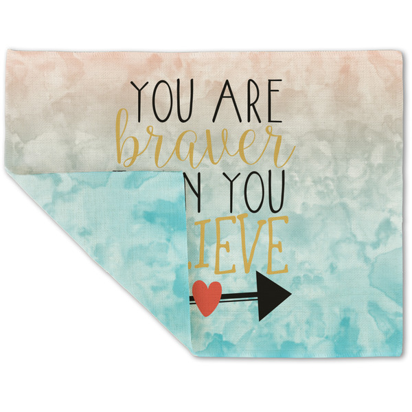 Inspirational Quotes Linen Placemat - Folded Corner (double side)