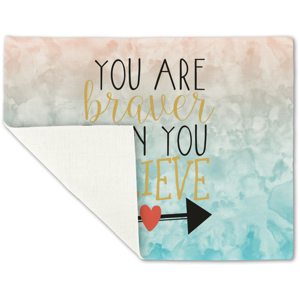 Inspirational Quotes Linen Placemat - Folded Corner (single side)
