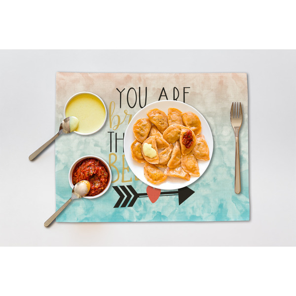 Inspirational Quotes Linen Placemat - Lifestyle (single)