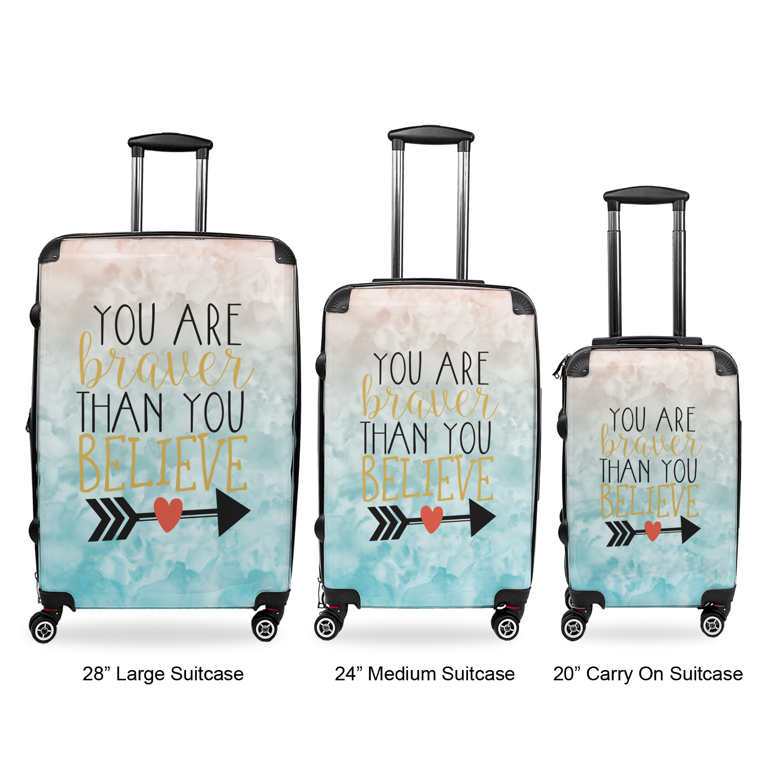 Inspirational Quotes Suitcase 20" Carry On YouCustomizeIt