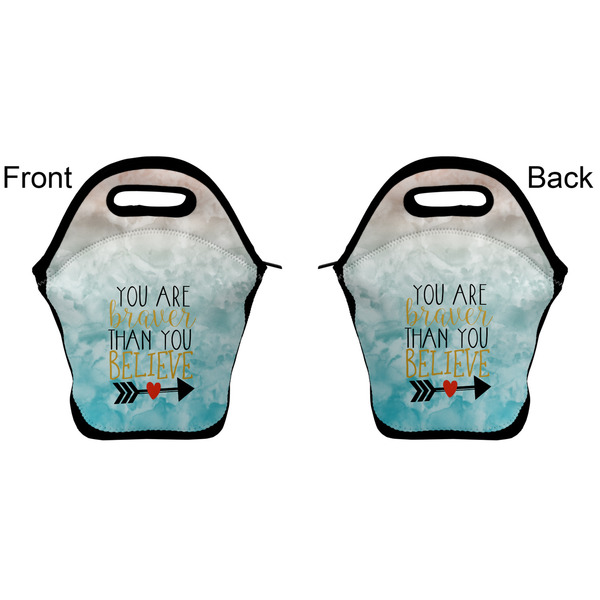 Inspirational Quotes Lunch Bag - Front and Back