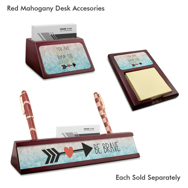 Inspirational Quotes Mahogany Desk Accessories