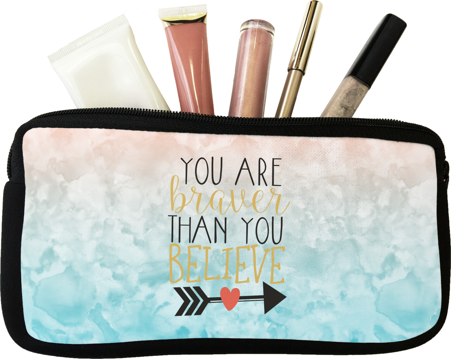 Custom Inspirational Quotes Makeup / Cosmetic Bag YouCustomizeIt