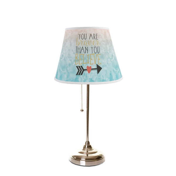 Inspirational Quotes Poly Film Empire Lampshade - On Stand