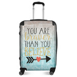 Inspirational Quotes Suitcase - 24" Medium - Checked